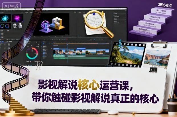 【精】影视解说核心运营课，带你触碰影视解说真正的核心