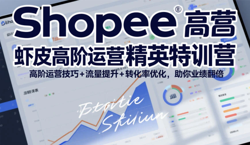 【精】Shopee虾皮高阶运营精英特训营，高阶运营技巧+流量提升+转化率优化，助你业绩翻倍