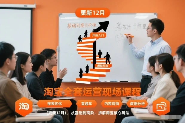 【精】淘宝全套运营现场课程（更新12月），从基础到高阶，拆解淘宝核心玩法