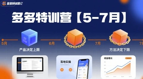 【精】多多特训营【5-7月】产品决定上限，方法决定下限，各种玩法技巧落地实操