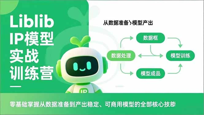 【精】Liblib IP模型实战训练营，零基础掌握从数据准备到产出稳定、可商用模型的全部核心技能