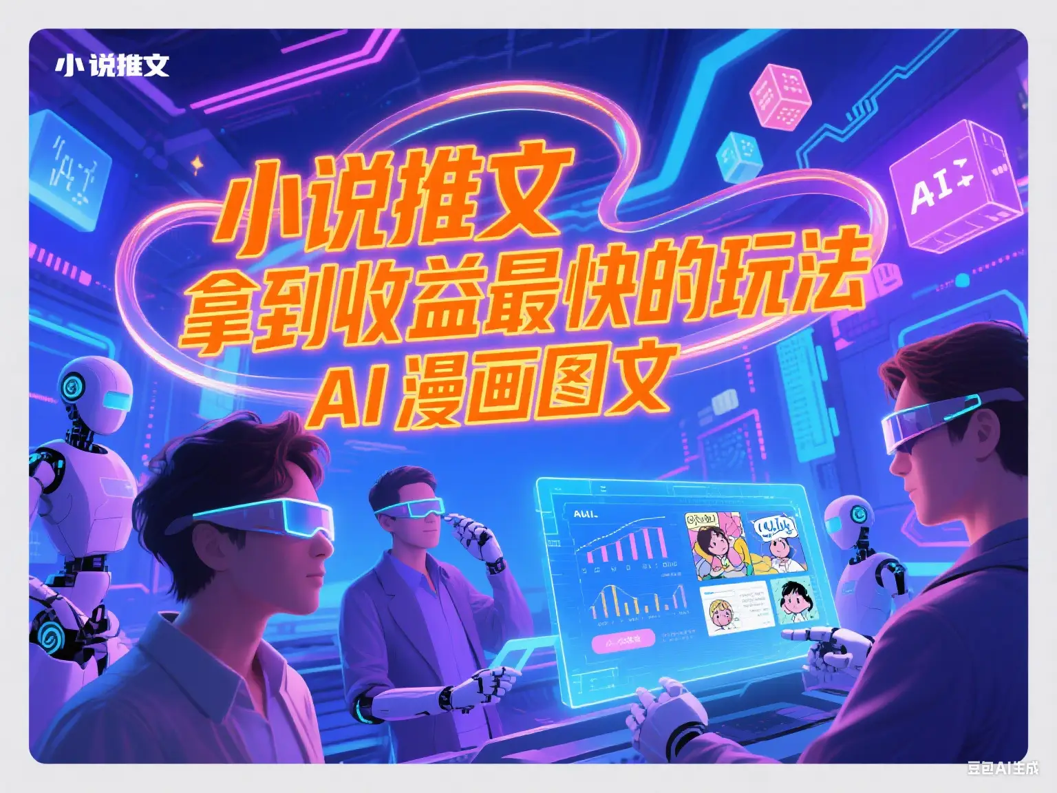 小说推文 拿到收益最快的玩法 AI漫画图文