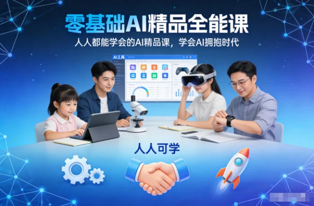 【精】零基础AI精品全能课，人人都能学会的AI精品课，学会AI拥抱时代