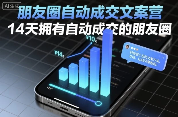 【精】朋友圈自动成交文案营，14天拥有自动成交的朋友圈