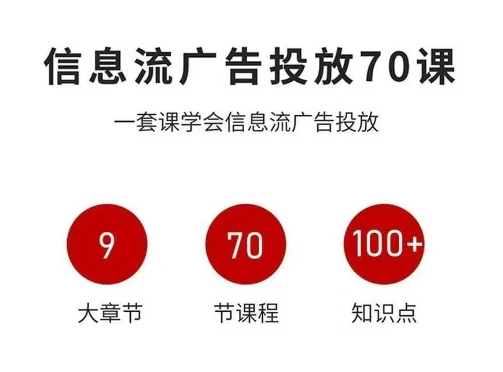 【精】信息流广告投放实战70课，一套课学会信息流广告投放，迄今为止，最系统化教程
