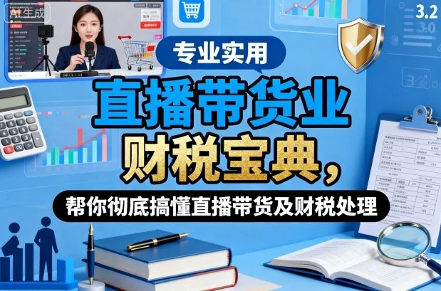 【精】直播带货业财税宝典，帮你彻底搞懂直播带货及财税处理