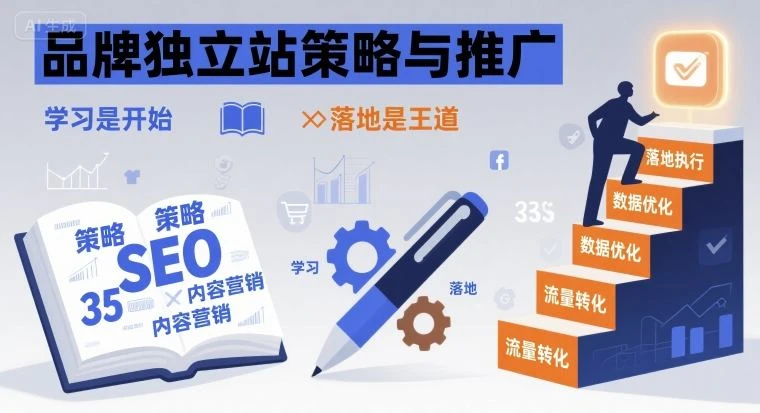 【精】品牌独立站策略与推广，学习是开始，落地是王道