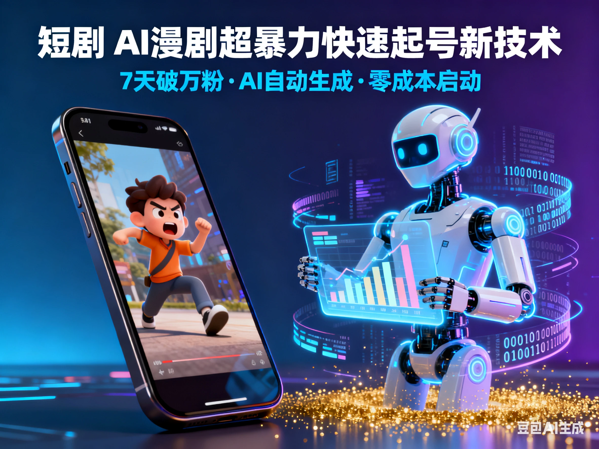 短剧 AI漫剧超暴力快速起号新技术