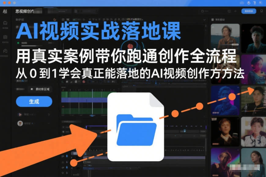 【精】AI视频实战落地课，用真实案例带你跑通创作全流程，从0到1学会真正能落地的AI视频创作方法