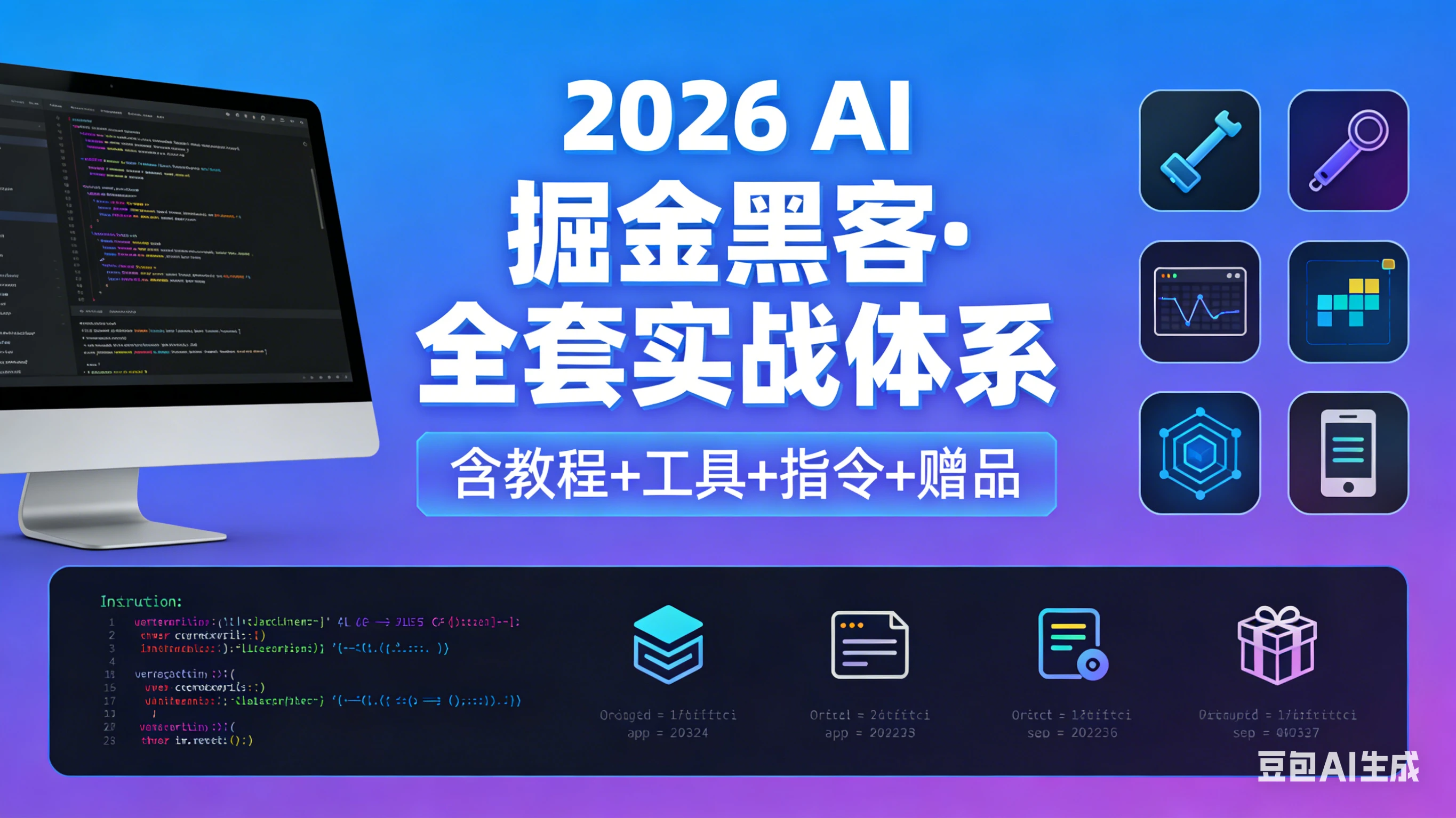 【精】2026 AI 掘金黑客·全套实战体系（含教程+工具+指令+赠品）