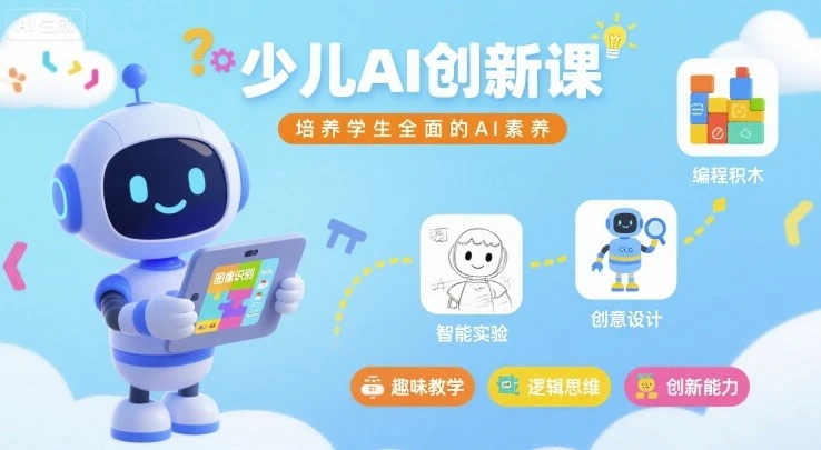 【精】少儿AI创新课，培养学生全面的AI素养